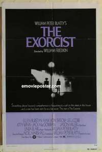 c599 EXORCIST int'l style one-sheet movie poster '74 William Friedkin, Max Von Sydow