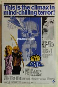 c604 EYE OF THE DEVIL one-sheet movie poster '67 Sharon Tate, horror!