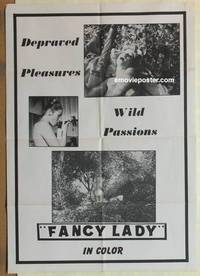 c611 FANCY LADY one-sheet movie poster '60s pleasures & wild passions!