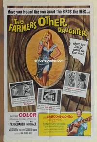 c622 FARMER'S OTHER DAUGHTER one-sheet movie poster '65 sexy peephole image!
