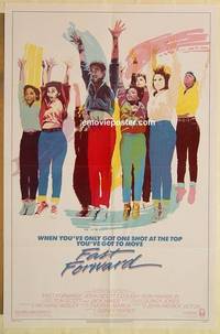 c623 FAST FORWARD one-sheet movie poster '85 Poitier, black dancers!