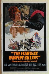 c636 FEARLESS VAMPIRE KILLERS style B 1sh 1967 great Frank Frazetta art, plus Tate attacked!