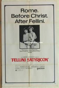 c638 FELLINI SATYRICON one-sheet movie poster '70 Italian, cult classic!