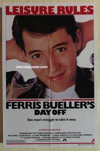 c642 FERRIS BUELLER'S DAY OFF one-sheet movie poster '86 Matthew Broderick