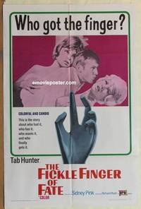 c646 FICKLE FINGER OF FATE one-sheet movie poster '67 Tab Hunter