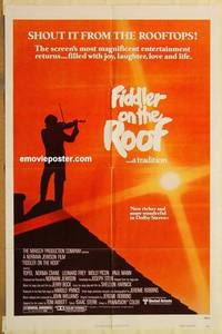 c647 FIDDLER ON THE ROOF one-sheet movie poster R79 Topol, Molly Picon