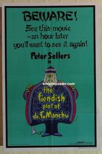 c649 FIENDISH PLOT OF DR FU MANCHU one-sheet movie poster '80 Peter Sellers