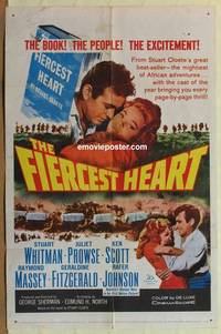 c650 FIERCEST HEART one-sheet movie poster '61 from best-selling book!