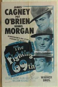 c651 FIGHTING 69th one-sheet movie poster R48 James Cagney, Pat O'Brien
