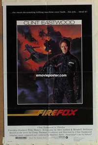 c663 FIREFOX one-sheet movie poster '82 Clint Eastwood, cool de Mar art!