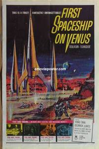 c667 FIRST SPACESHIP ON VENUS one-sheet movie poster '62 Yoko Tani