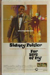 c708 FOR LOVE OF IVY one-sheet movie poster '68 Sidney Poitier