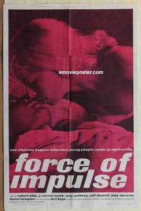 c716 FORCE OF IMPULSE one-sheet movie poster '61 Robert Alda, Jody McCrea