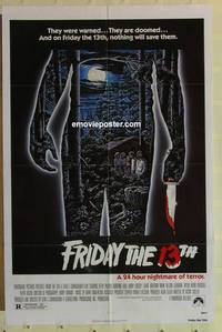 c740 FRIDAY THE 13th one-sheet movie poster '80 horror classic!