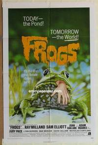 c746 FROGS pond style one-sheet movie poster '72 great horror image!