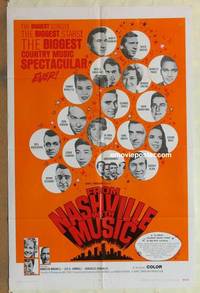 c748 FROM NASHVILLE WITH MUSIC one-sheet movie poster '69