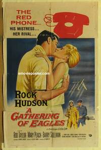 c772 GATHERING OF EAGLES one-sheet movie poster '63 Rock Hudson