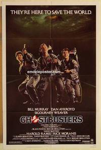 c785 GHOSTBUSTERS one-sheet movie poster '84 Bill Murray, Dan Aykroyd