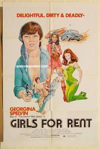c801 GIRLS FOR RENT one-sheet movie poster '74 Georgina Spelvin