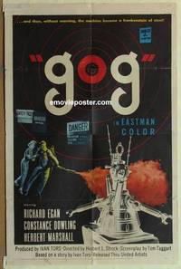 c822 GOG one-sheet movie poster '54 sci-fi, Frankenstein of steel!