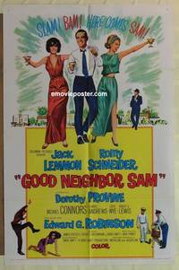 c835 GOOD NEIGHBOR SAM one-sheet movie poster '64 Jack Lemmon, Schneider