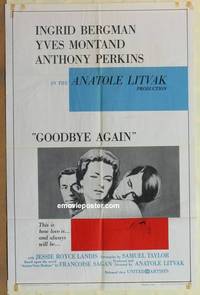 c837 GOODBYE AGAIN one-sheet movie poster '61 Ingrid Bergman, Montand