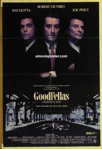 c839 GOODFELLAS int'l one-sheet movie poster '90 Robert De Niro, Joe Pesci