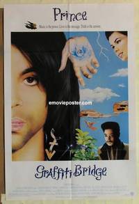 c844 GRAFFITI BRIDGE one-sheet movie poster '90 Prince, pop music!