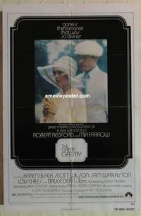 c855 GREAT GATSBY one-sheet movie poster '74 Robert Redford, Mia Farrow