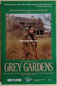 c866 GREY GARDENS one-sheet movie poster '75 Maysles brothers!