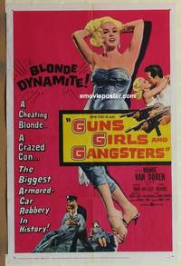 c877 GUNS, GIRLS & GANGSTERS one-sheet movie poster '59 Mamie Van Doren
