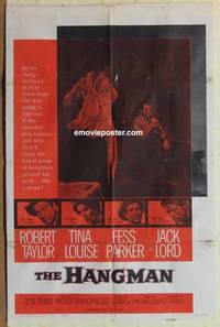 c885 HANGMAN one-sheet movie poster '59 Robert Taylor, Louise, Parker