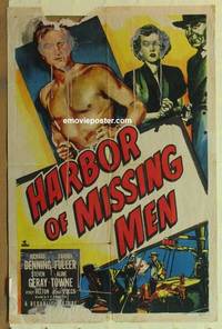 c890 HARBOR OF MISSING MEN one-sheet movie poster '50 Denning, Fuller