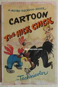c942 HICK CHICK one-sheet movie poster '46 great Tex Avery cartoon image!