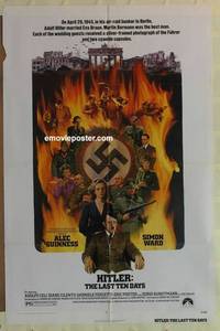 c960 HITLER THE LAST TEN DAYS one-sheet movie poster '73 Alec Guinness
