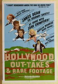 c968 HOLLYWOOD OUT-TAKES one-sheet movie poster '84 Dean, Marilyn Monroe