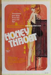 c974 HONEY THROAT one-sheet movie poster '80 dripping with sweetness!
