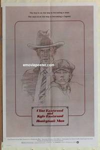 c976 HONKYTONK MAN one-sheet movie poster '82 Clint & Kyle Eastwood!