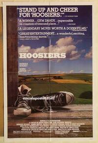 c981 HOOSIERS one-sheet movie poster '86 Gene Hackman, Barbara Hershey