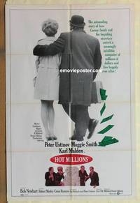 c989 HOT MILLIONS one-sheet movie poster '68 Peter Ustinov, Maggie Smith