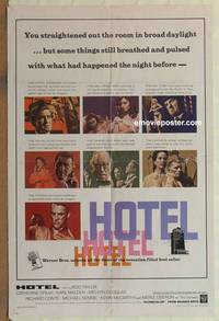 c997 HOTEL one-sheet movie poster '67 Arthur Hailey, Rod Taylor