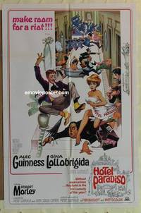c998 HOTEL PARADISO one-sheet movie poster '66 Guinness, Frazetta art!