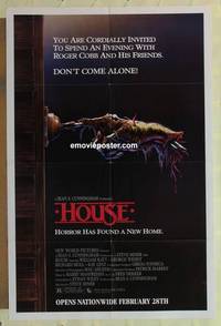 d001 HOUSE advance one-sheet movie poster '86 great severed hand image!