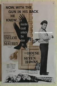 d004 HOUSE OF THE SEVEN HAWKS one-sheet movie poster '59 Robert Taylor