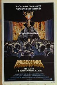 d005 HOUSE OF WAX one-sheet movie poster R81 Vincent Price, Bronson