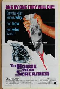d006 HOUSE THAT SCREAMED one-sheet movie poster '71 AIP horror image!
