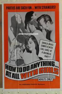 d011 HOW TO DO ANYTHING AT ALL WITH GIRLS one-sheet movie poster '68