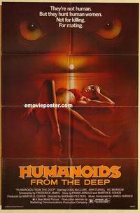 d026 HUMANOIDS FROM THE DEEP one-sheet movie poster '80 classic!