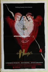 d027 HUNGER one-sheet movie poster '83 Catherine Deneuve, David Bowie