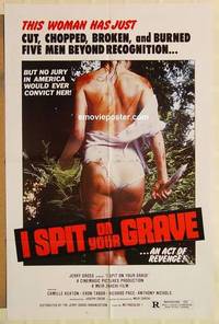 d041 I SPIT ON YOUR GRAVE one-sheet movie poster '78 revenge!
